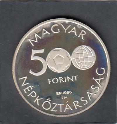 Beschrijving: 500 Forint SOCCER 86